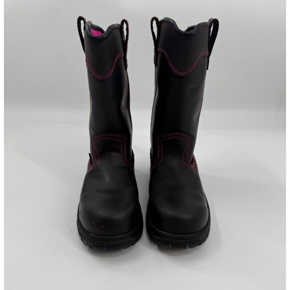 Avenger Womens Comp Toe 10” Wellington Work Boots A7146 Size 7.5 M Brown & Pink - Picture 2 of 10